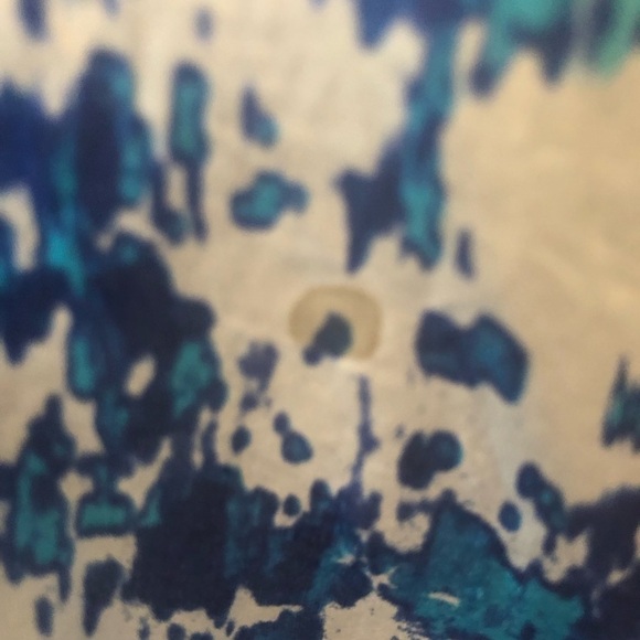 Soft Surroundings SILK Blue Water~Color Tunic Swim Cover ~Up Sz. 3X Beading - Picture 7 of 7